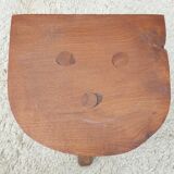 Solid wood tripod milking stool