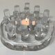 • Vintage solid glass sculptural candlestick