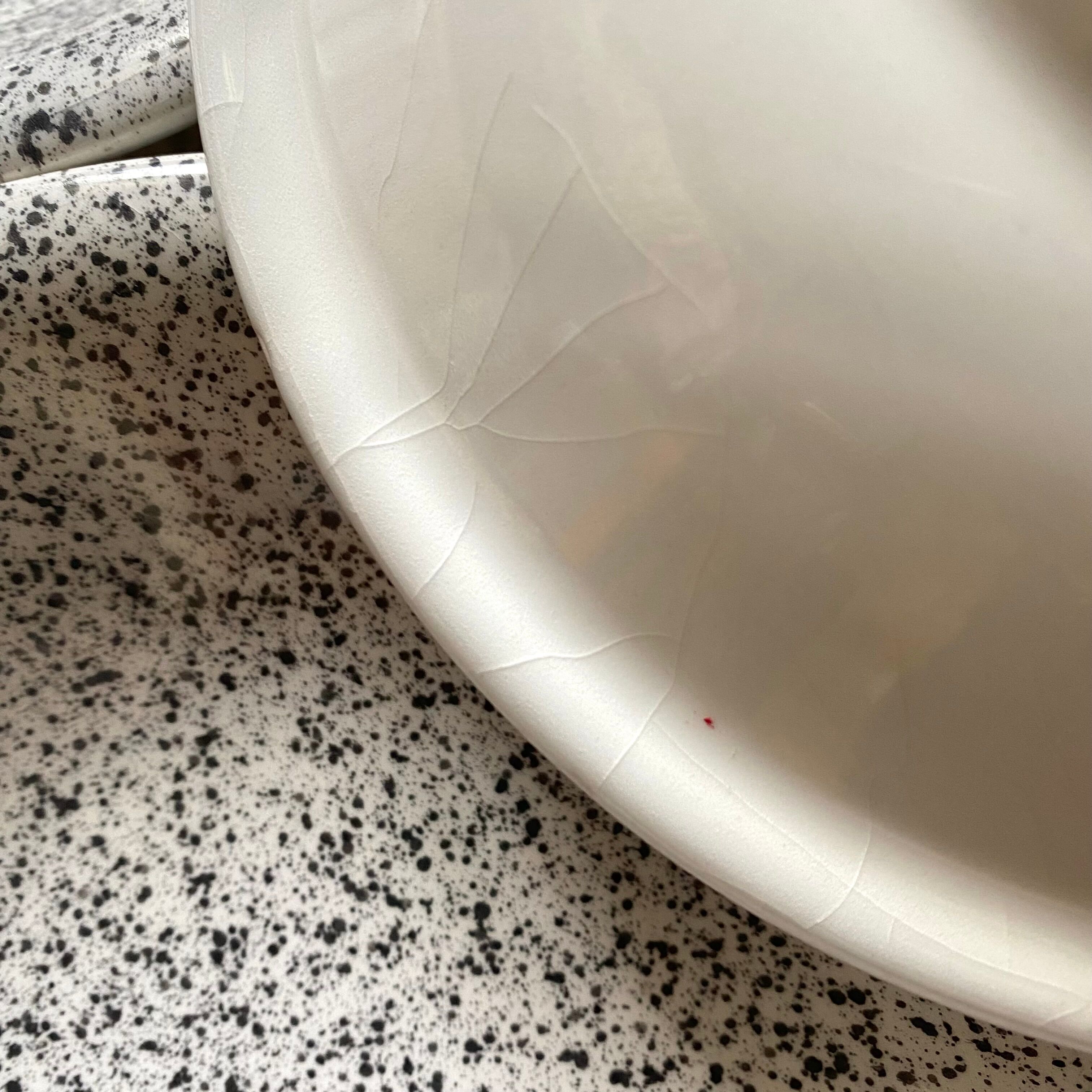 Black and white hollow plates 80s