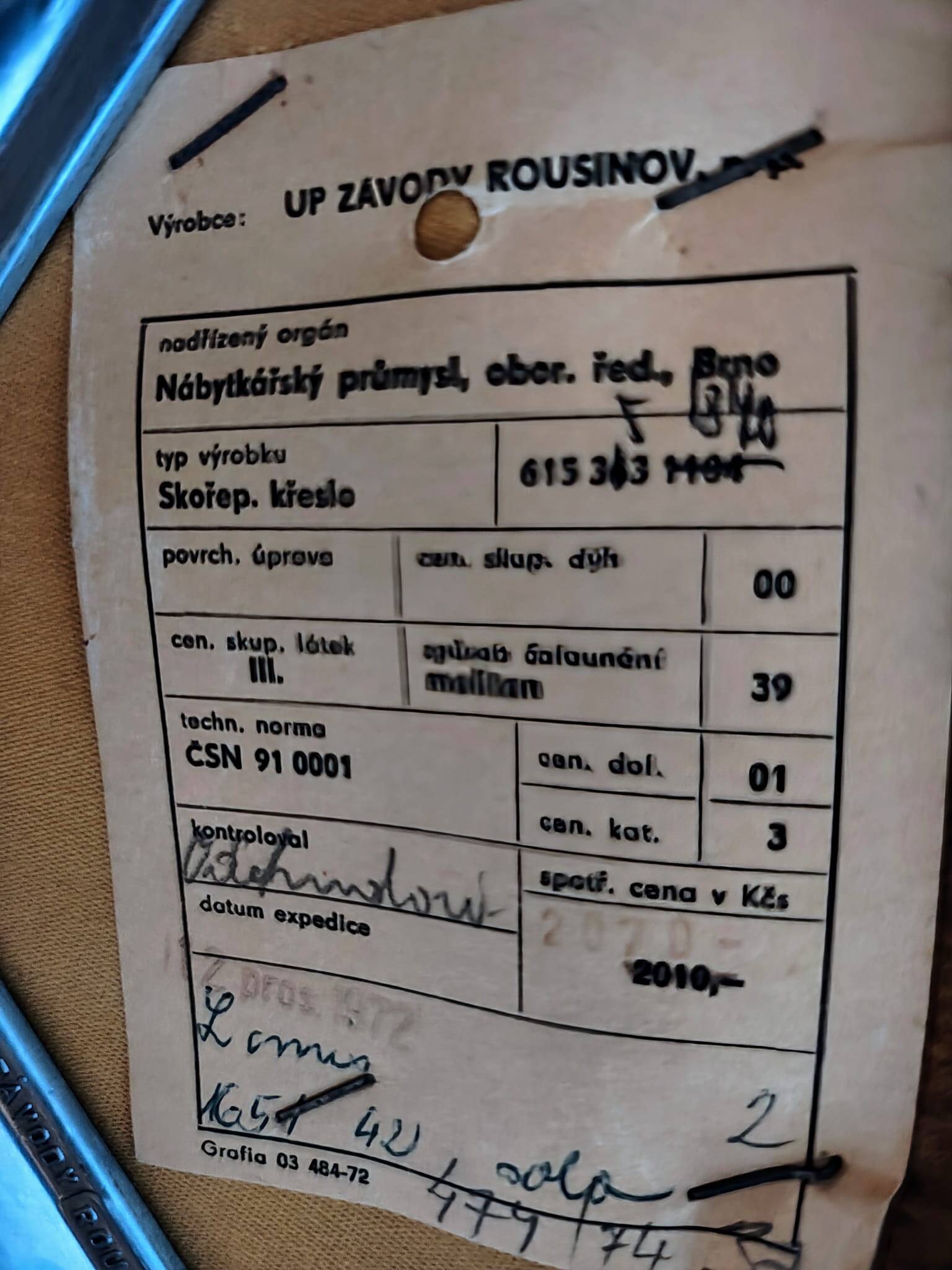 Ushak Swivel Chair by Up Zavody Rousinov from Up Závody, Czechoslovakia, 19