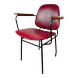 Mid-century red dining chair, Italy, 1960s