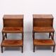Superb pair Mahogany and Leather library steps England