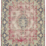 Handmade oriental unique 1980s 297 cm x 400 cm beige wool carpet