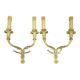 Large pair of Louis XVI style sconces from the 19th century - gilded bronze