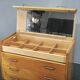 1970s UP Zavody Czech Mid Century Vanity Chest With Mirror