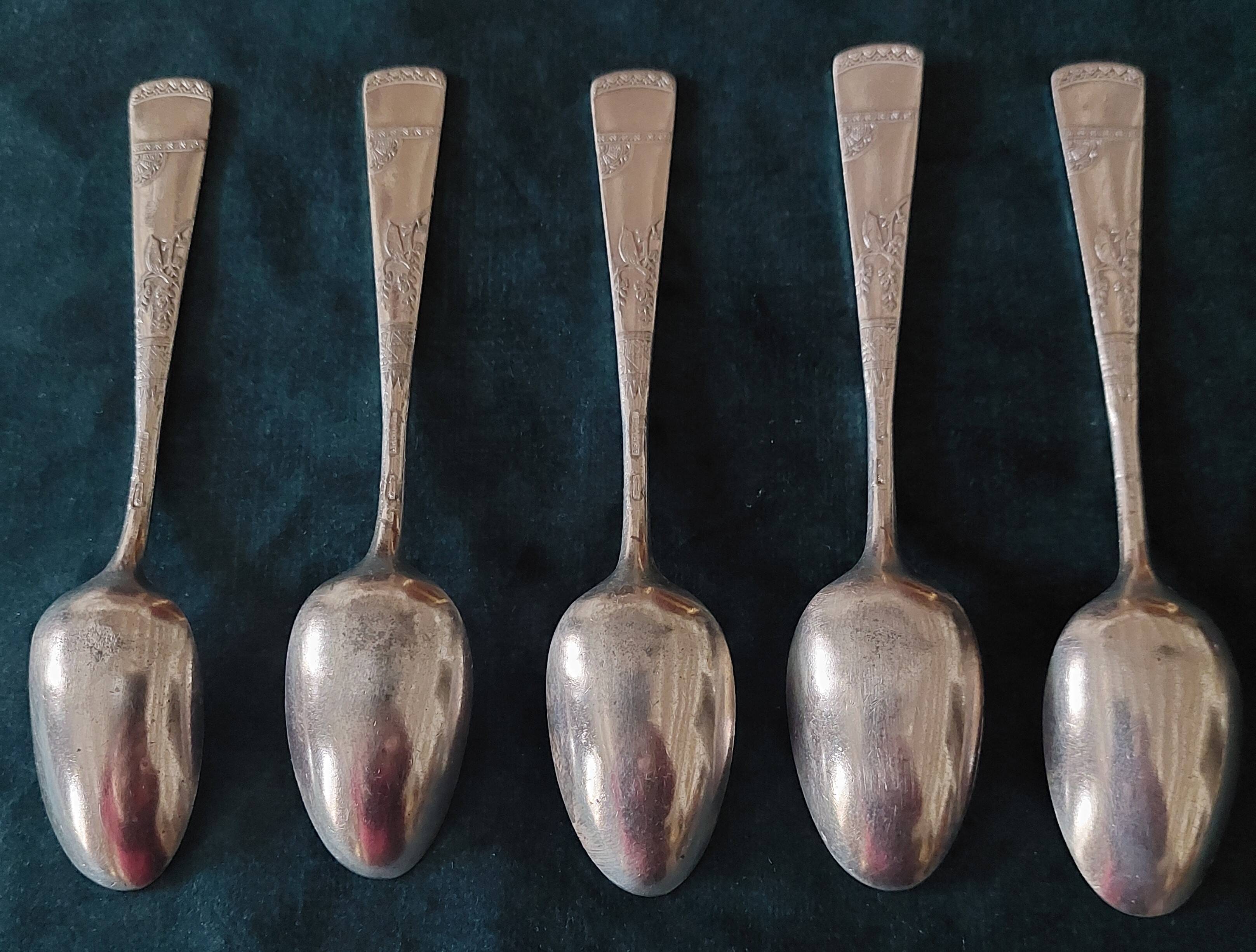 Silver-plated metal spoons, Argonid Booth & Haydens, 1879