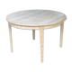 Table à manger scandinave ronde extensible rénovée en bois brut 210cm