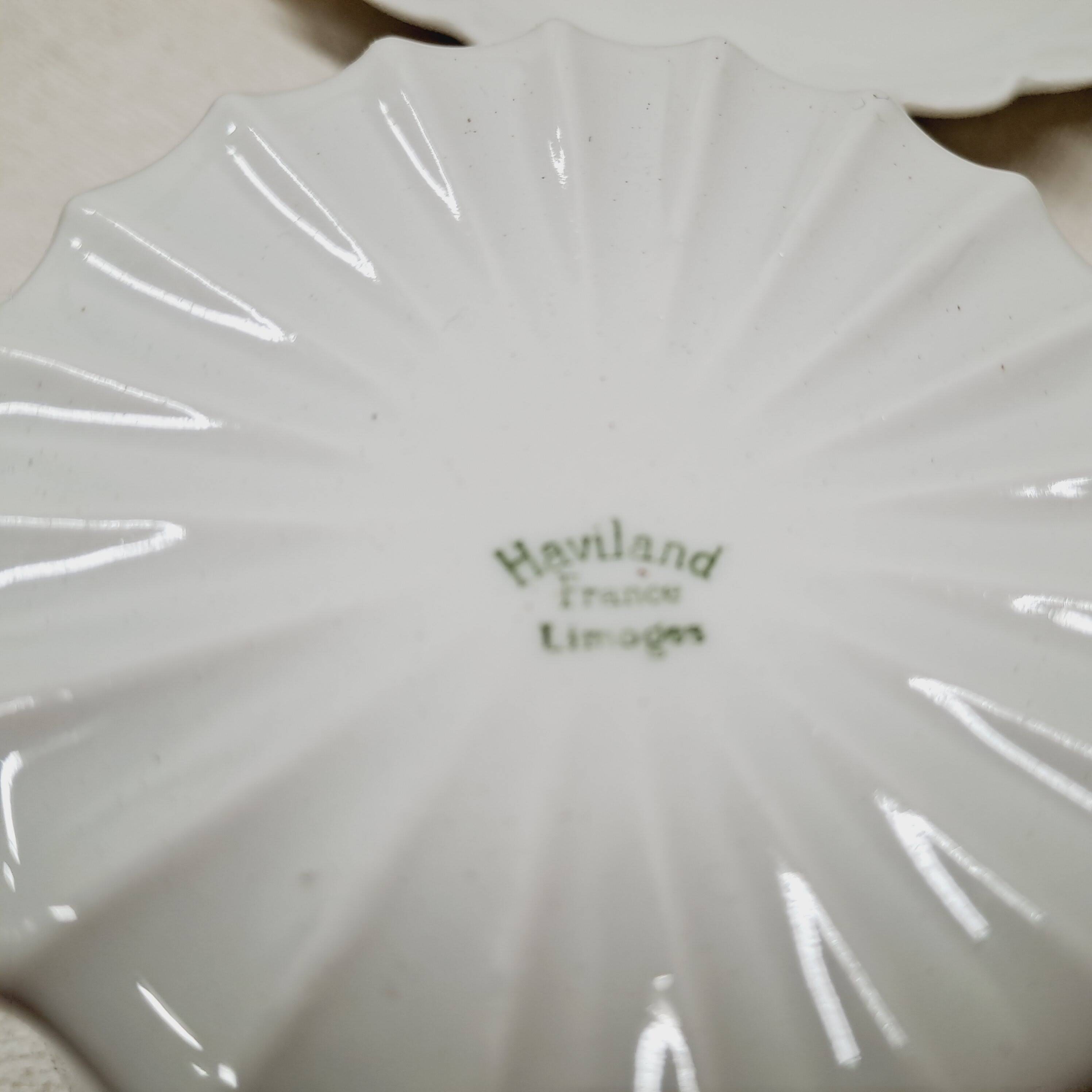 Set of 12 Limoges Haviland Torse white cups