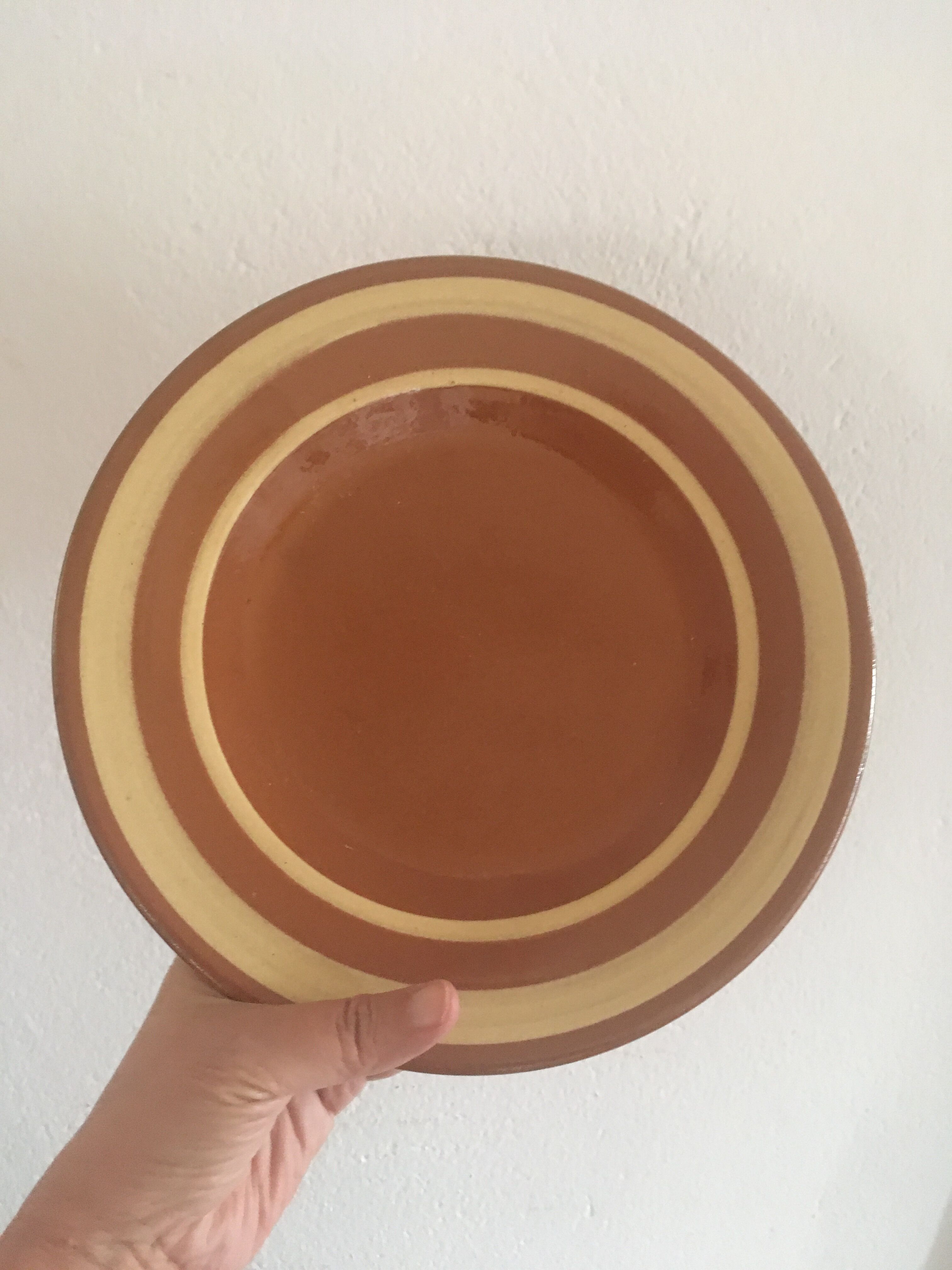 Flat plates terracotta 80s.