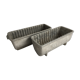 Pair of stainless steel planters