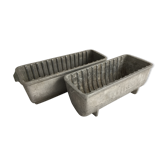 Paire de jardinières inox