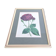 Lithograph botanical illustration pink wooden frame