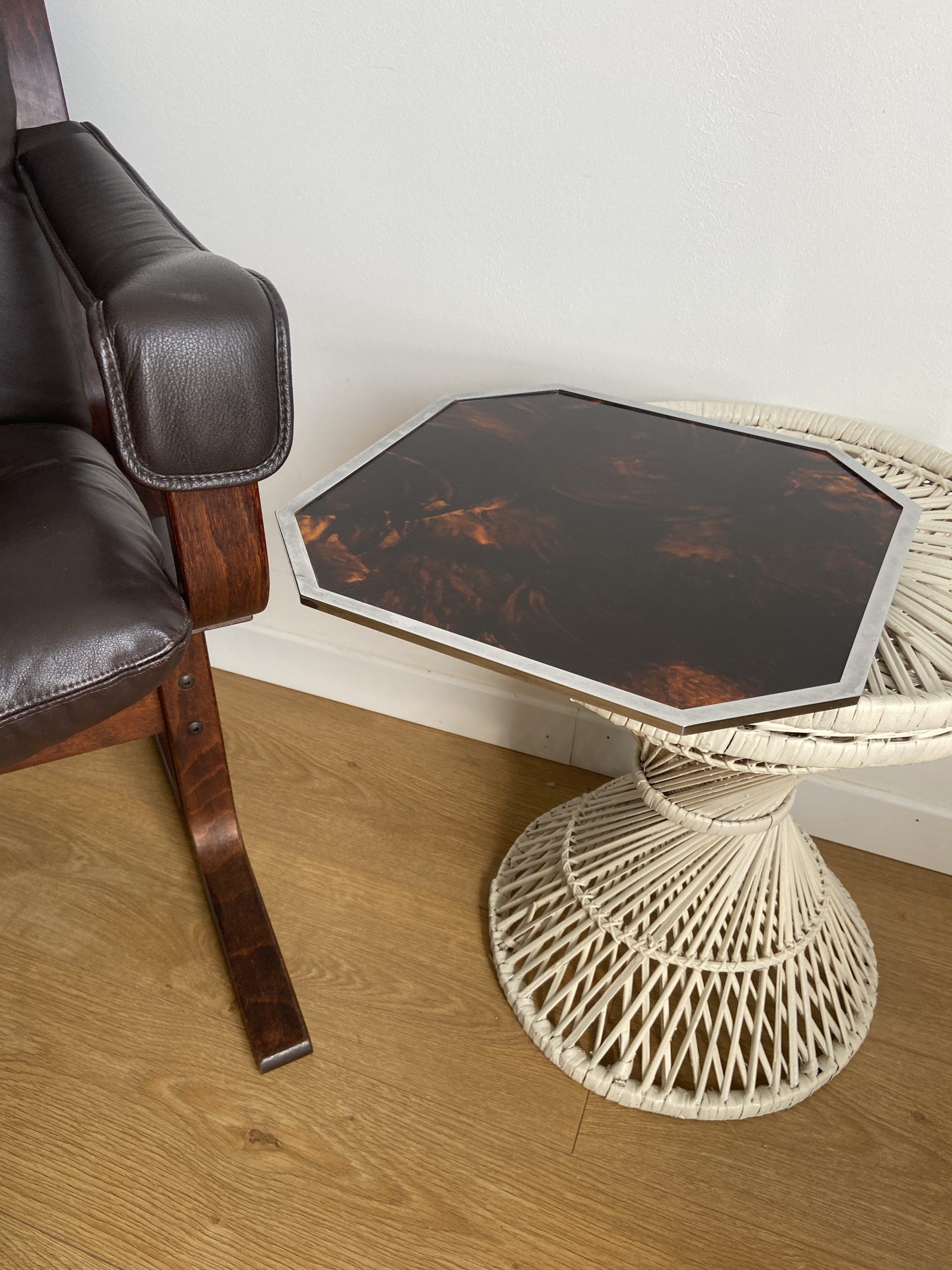 Lucite turtleshell-style tray circa 1970