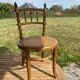 Children's chair in cane and curved wood