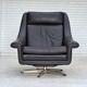1960s, Danish highback swivel armchair by Aage Christensen, leather.