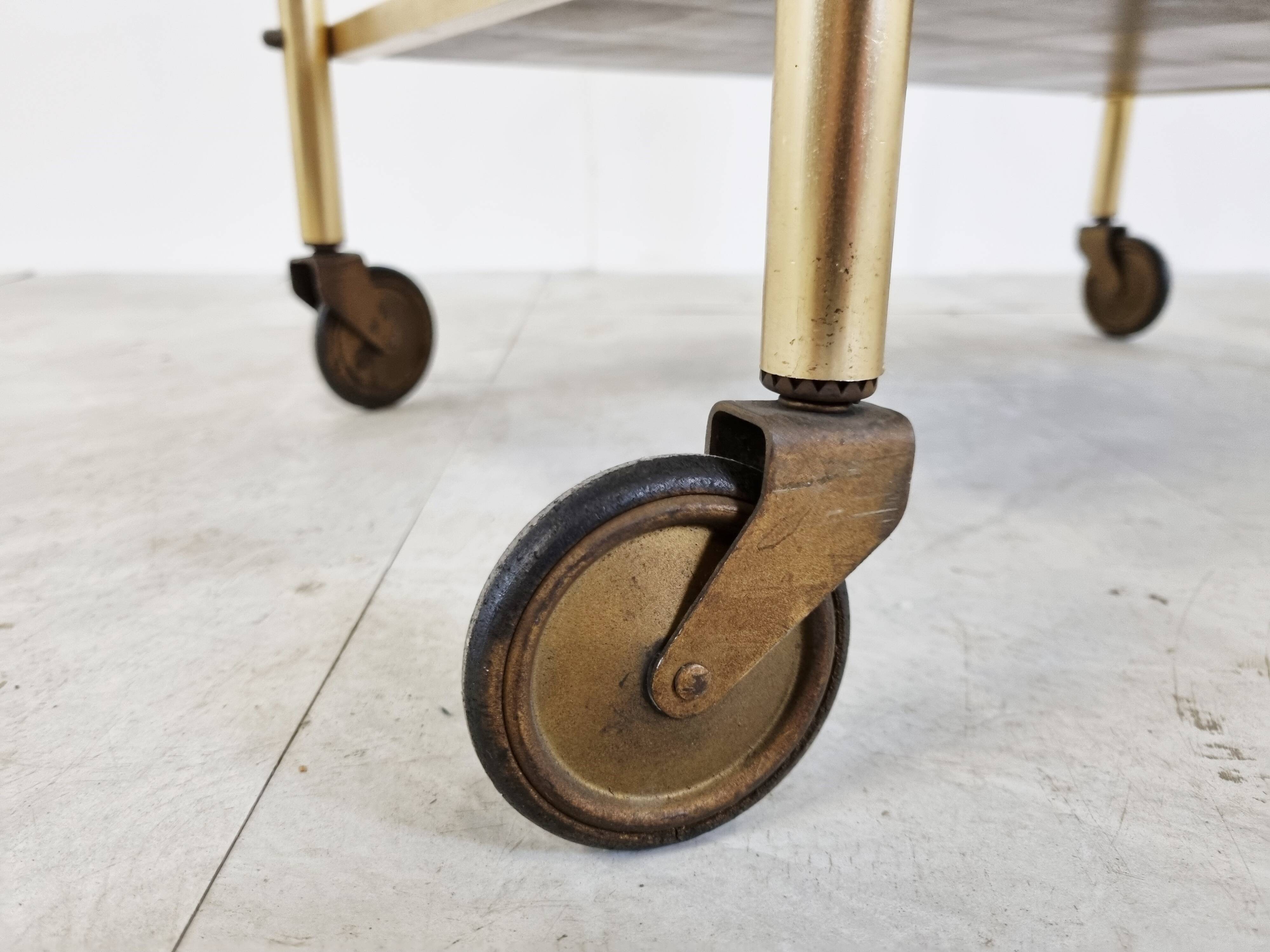 Brass drinks  trolley, 1960s