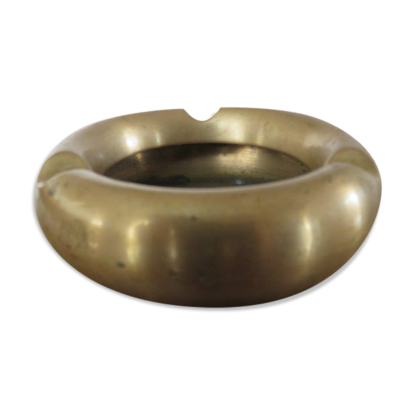 Round brass ashtray 60s 70s