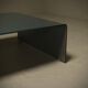 Table basse en verre gravé moderne italienne des années 1980