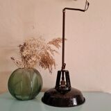 Antique workshop suspension in black metal