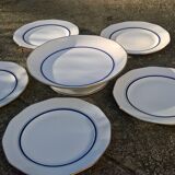 Massé Surget porcelain plates and dessert dish