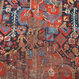 Handmade Oriental antique carpet 149cm x 195cm 1840s