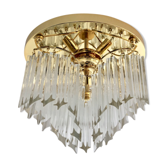 Novaresi Murano glass ceiling lamp, 1970