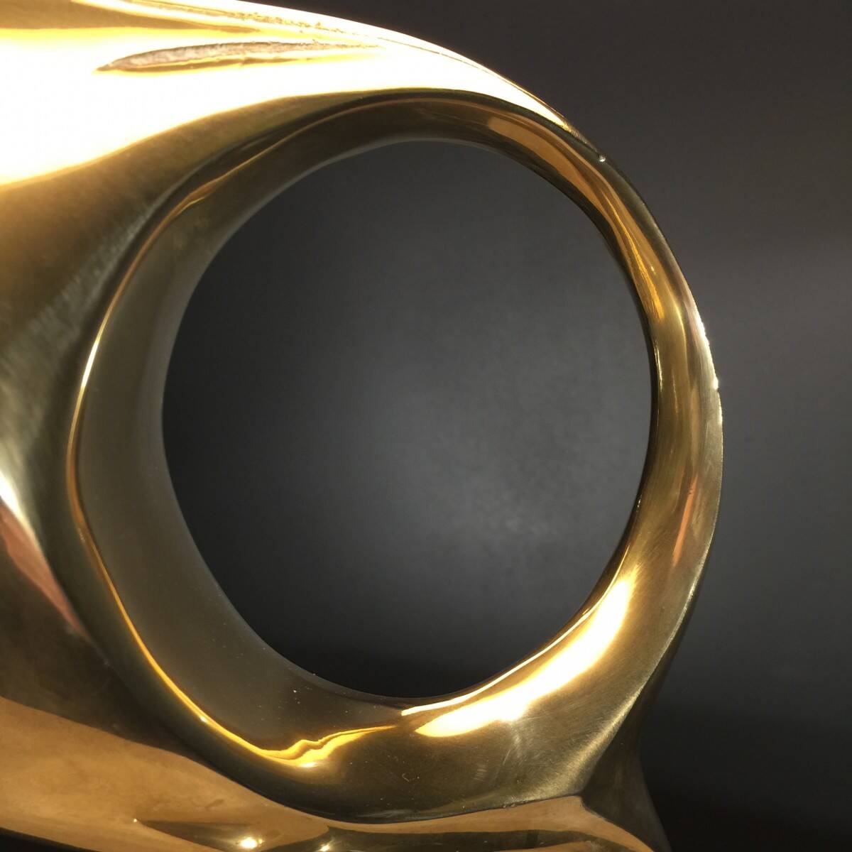 Hollywood Regency modernist stylized fish table lamp / sculpture, bro