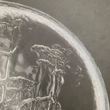 Large Finnish Glass Plate from the Mid-Century by Kaija Aarikka for Humppila