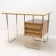 Writing desk, mid-century chrome and formica desk, 1950s, Czechoslovakia