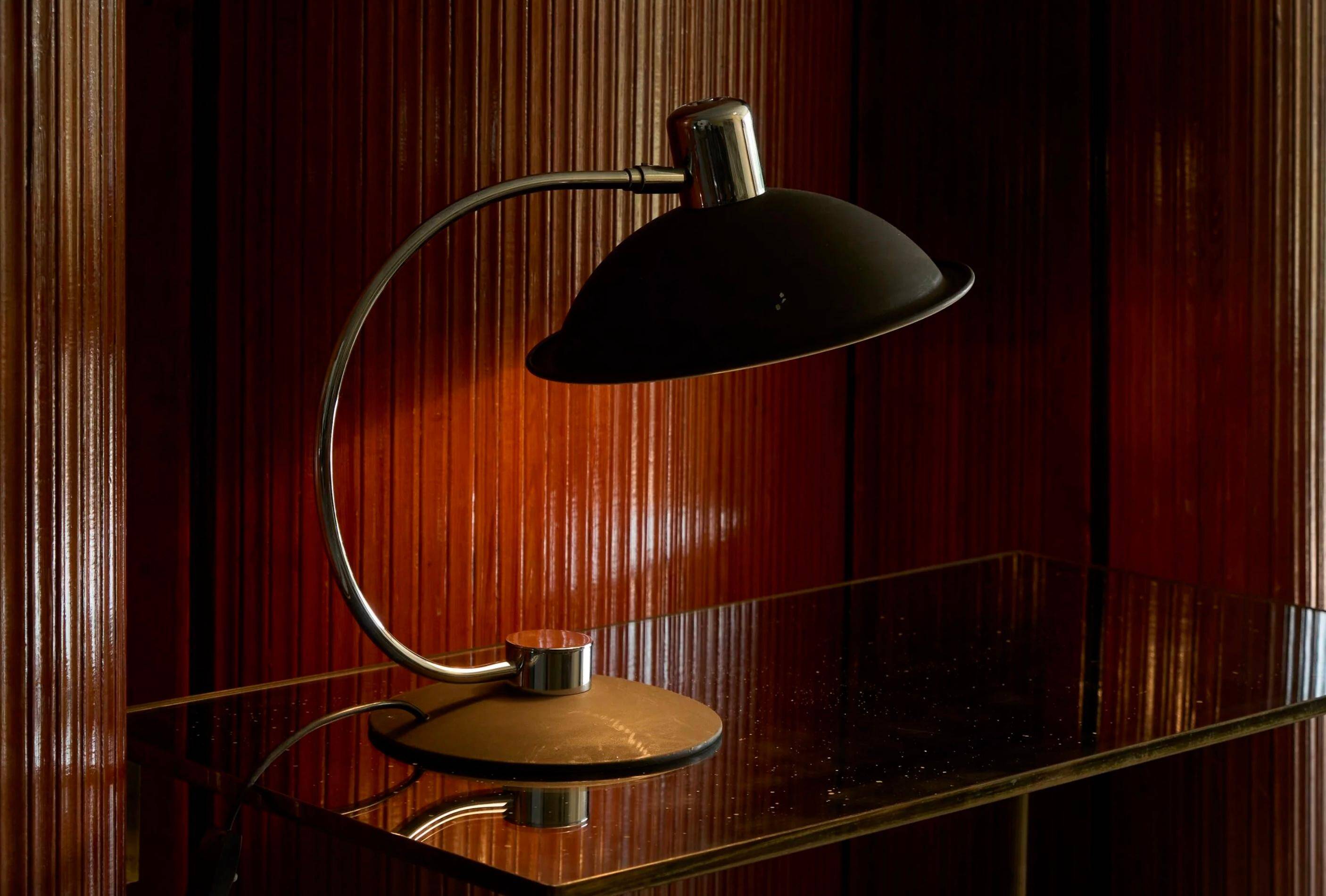 1960s adjustable chrome Mid Century table lamp