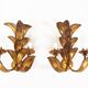 Pair of large vintage gilt sheaf scones by hans kögl