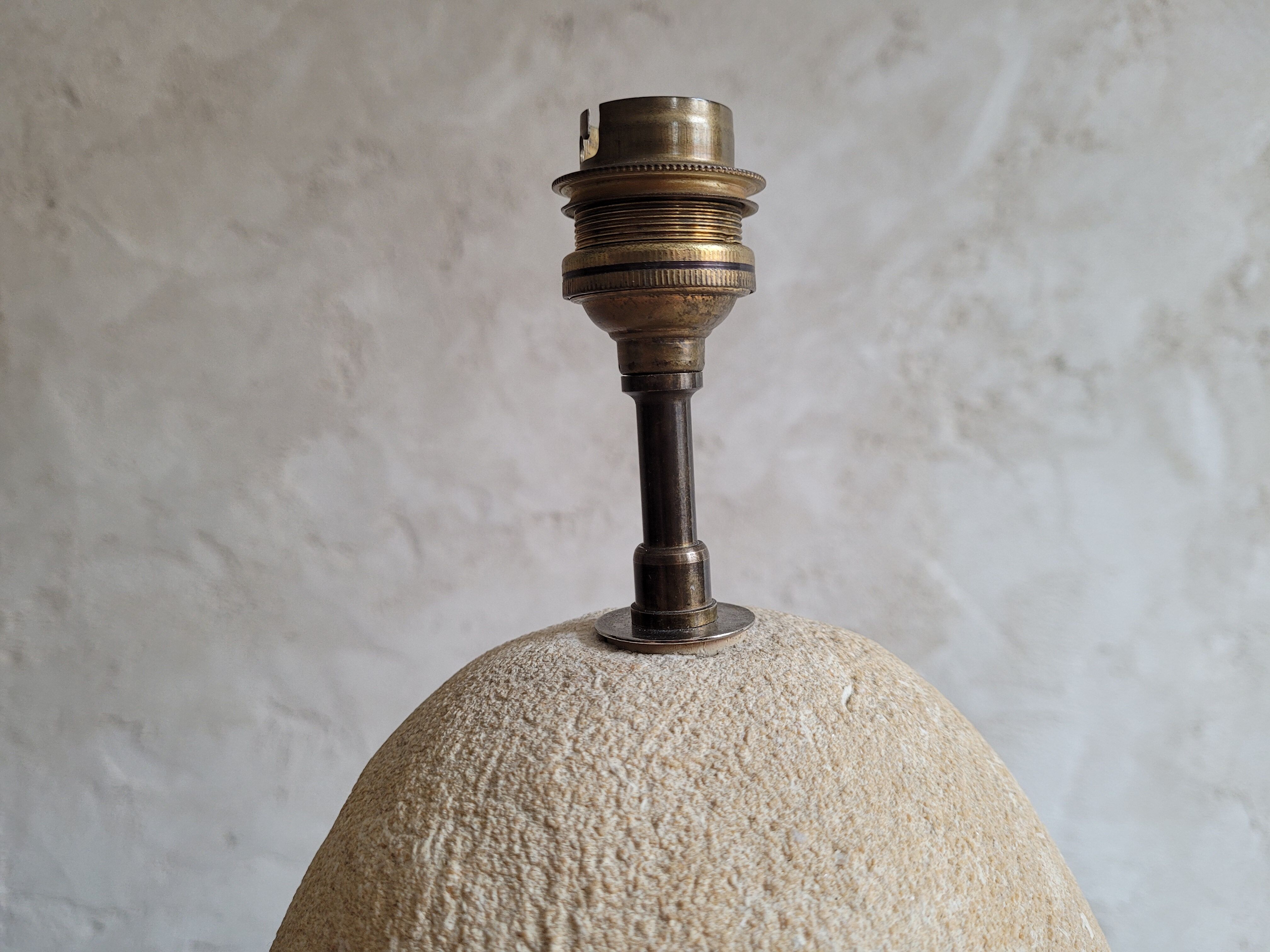 Natural stone lamp foot 70s