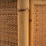 Bamboo woven rattan desk dal vera french riviera style, 1970