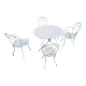 White wrought iron garden furniture