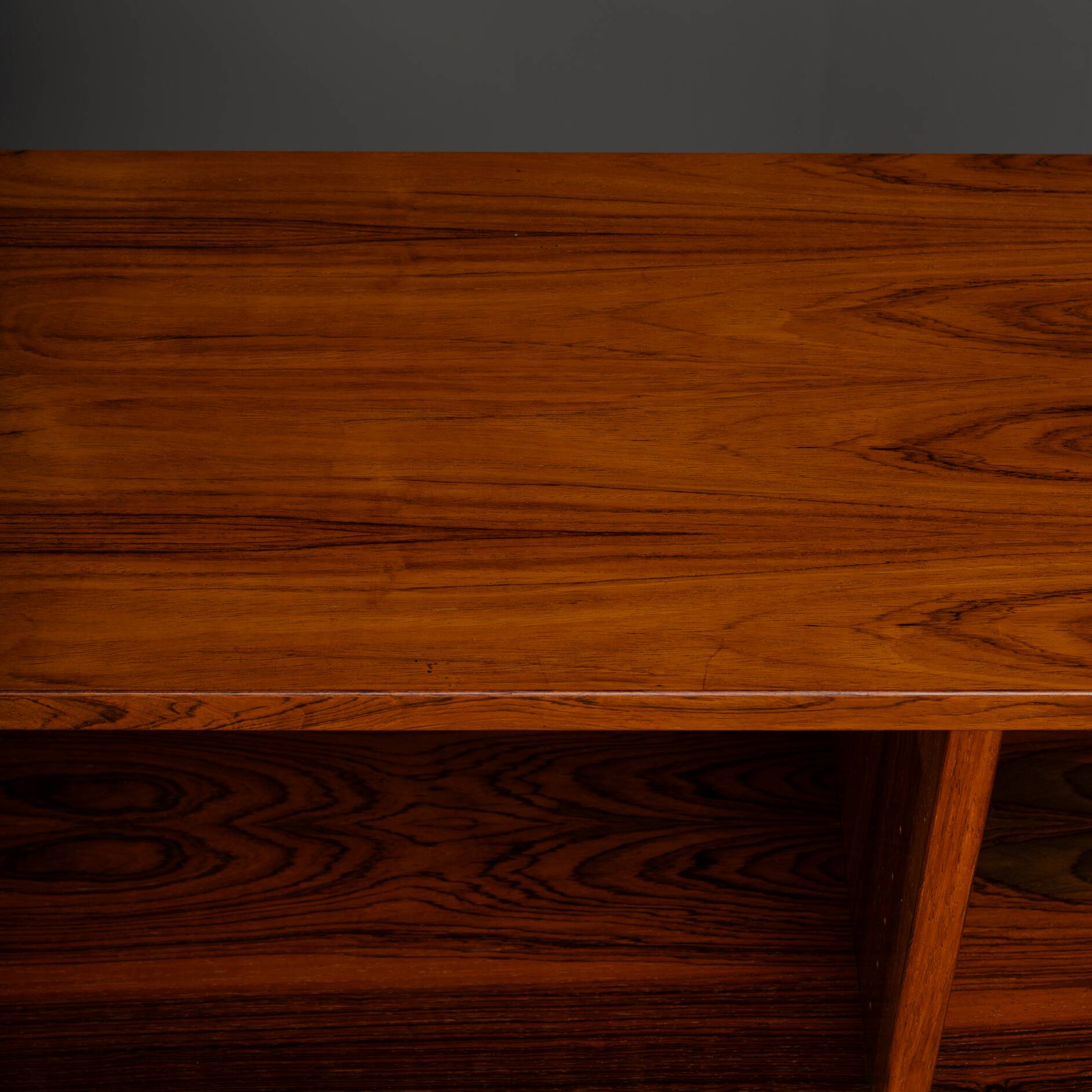 Danish Rosewood Bookcase with LP rack Hundevad & Co, 1960s