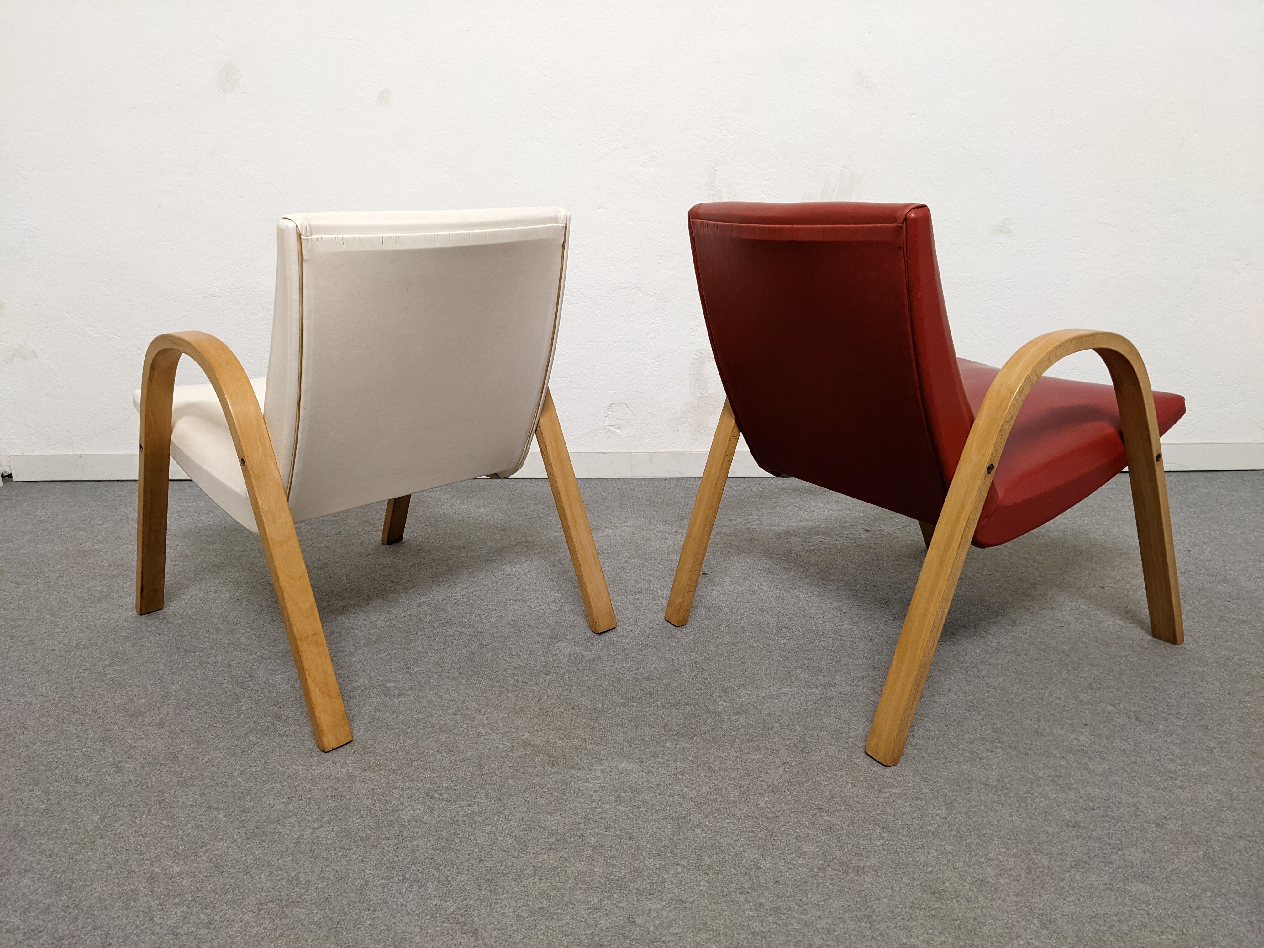 Pair of Bow Wood armchairs from the 50s/60s by Steiner