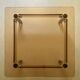 Square coffee table in smoked brown plexiglass and chrome, 1970s design