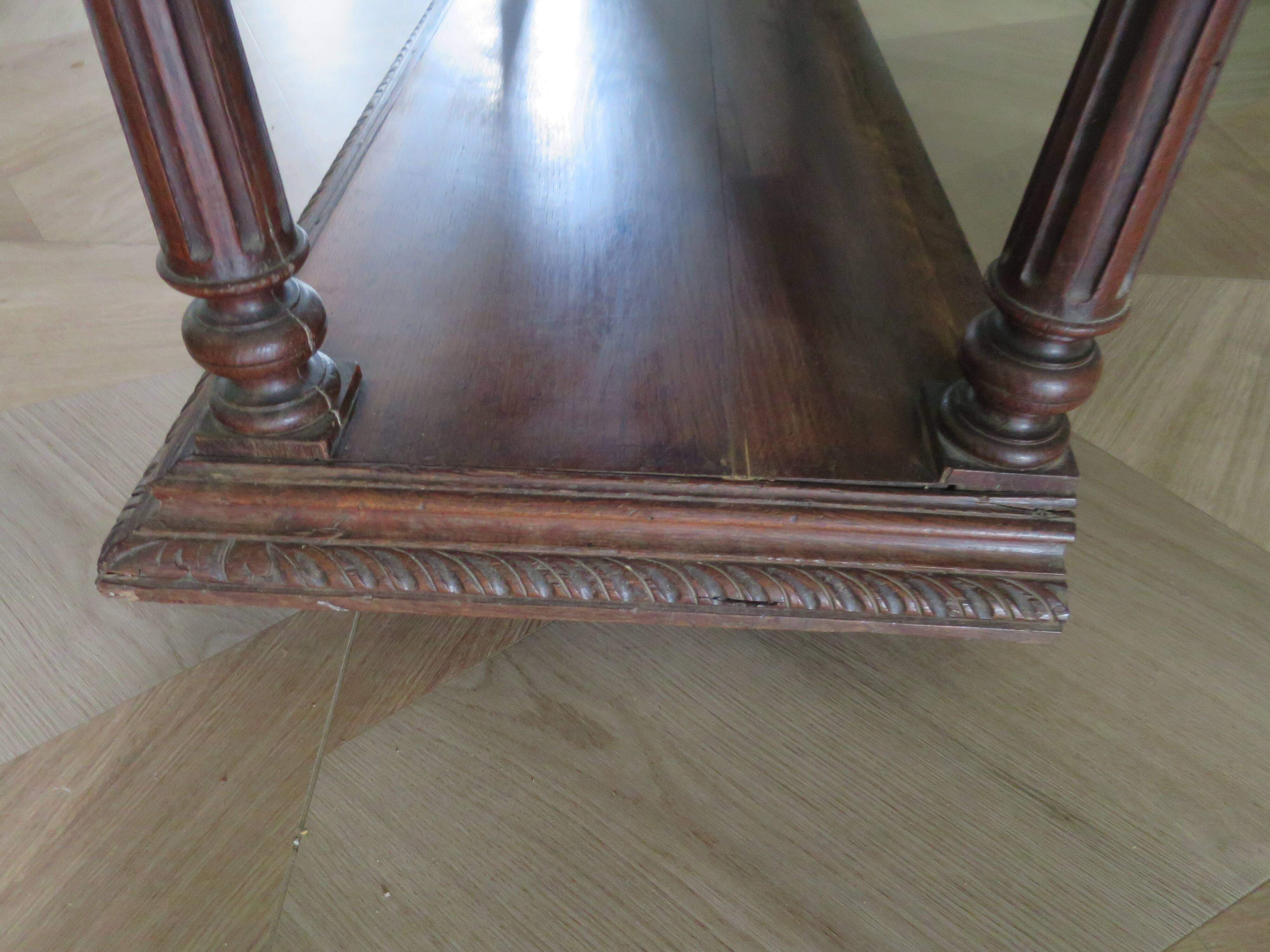 Ancien-Desserte-Console-Meuble de présentation-Henry II-fin xixème