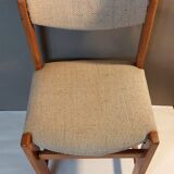 Pair of modernist chairs in solid elm 1970