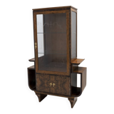 Art Dèco Italian Walnut Vitrines or Bar Display Cabinet, 1925