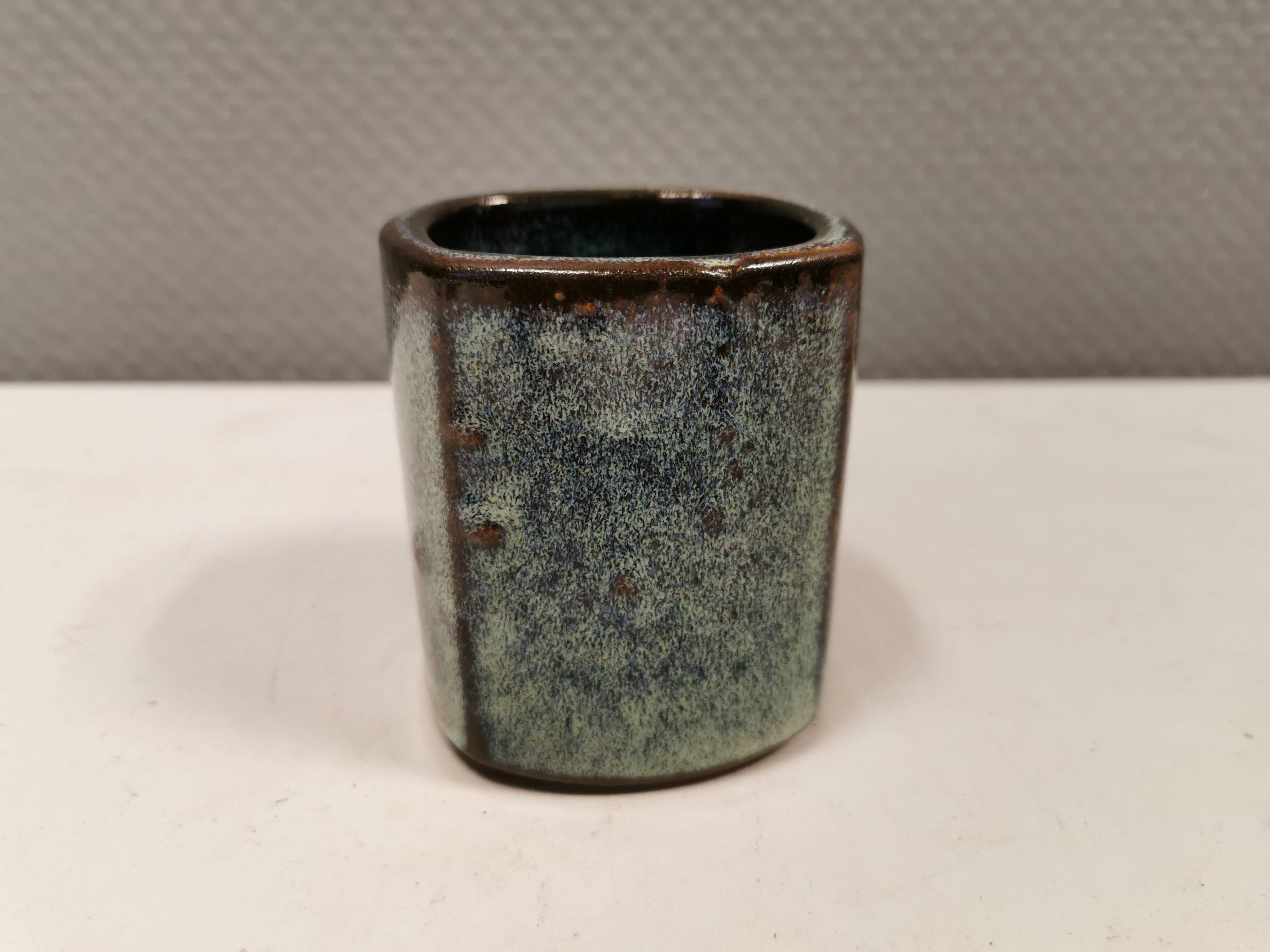 Vase in several shades of blue, from Danish stogo art pottery