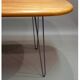 Table haute ou bureau teck et métal scandinave