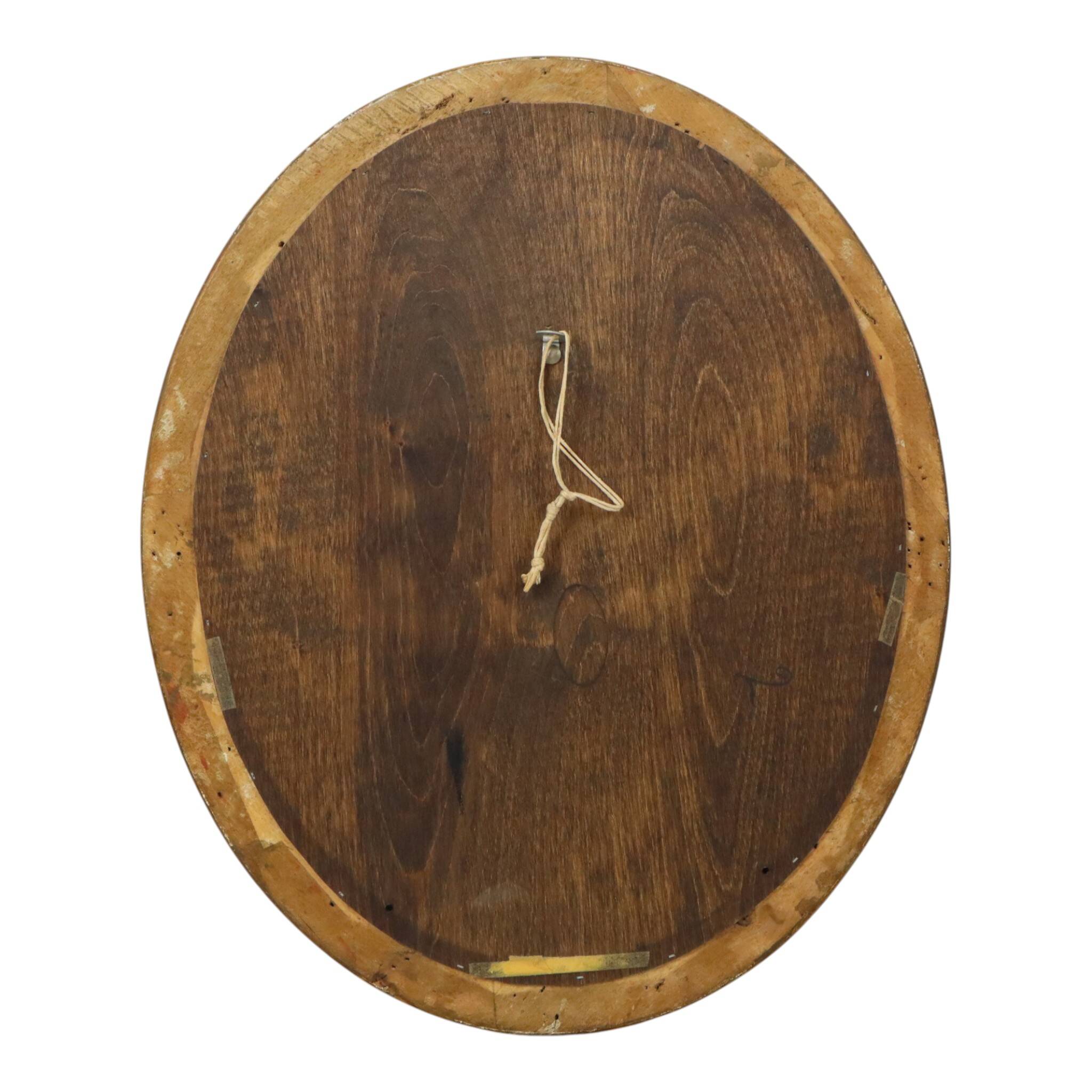 French Oval Bevelled Mirror with Rose Gold Finish 58cm