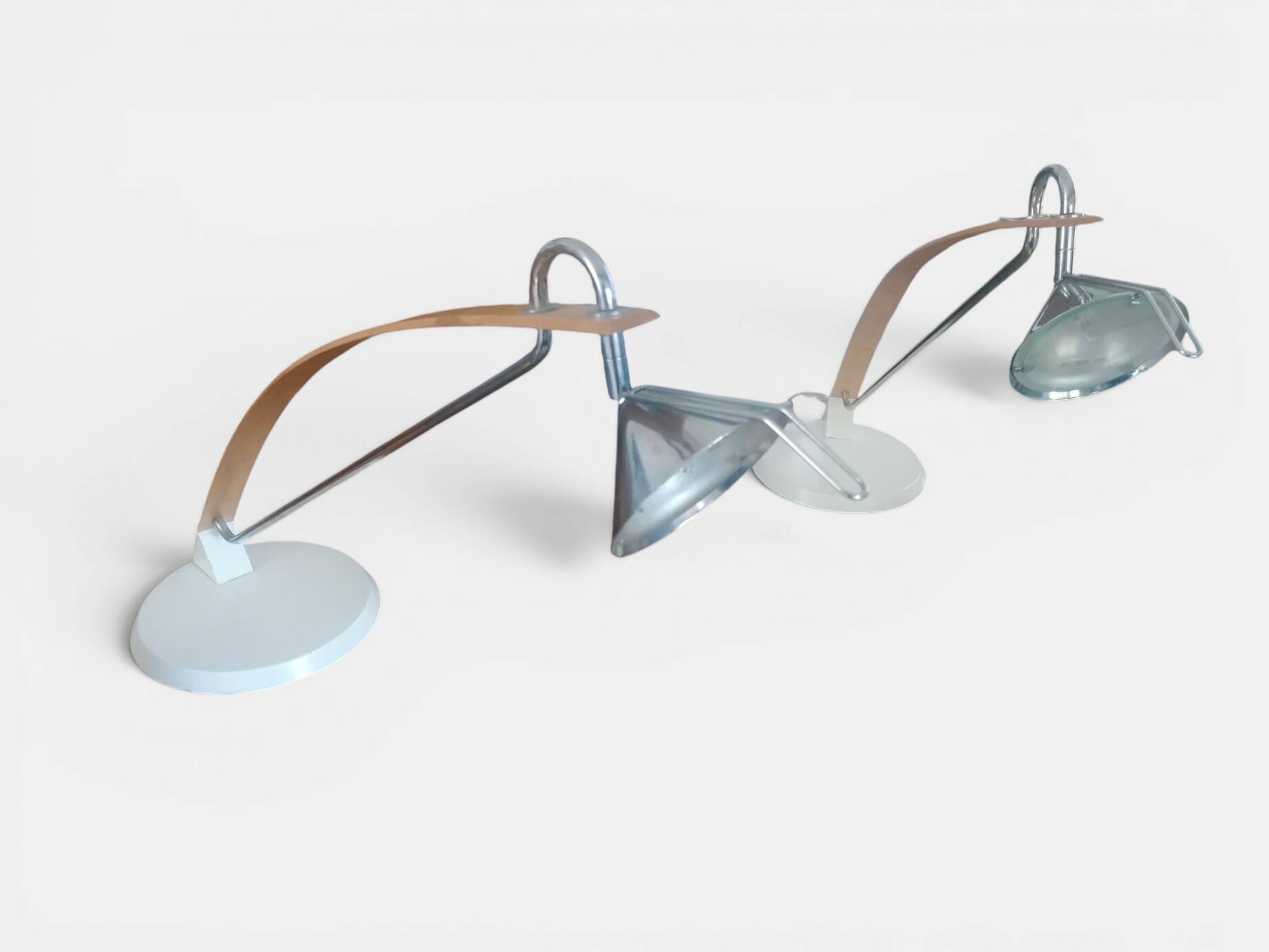 Pair of chrome Scandinavian design lamps - Tord Bjorklund: Prolog - 1990