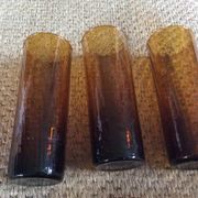 Série de 6 verres ambres