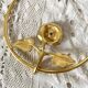 Gold ring towel holder, pink metal