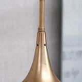 Suspension allemande en verre clair et en laiton