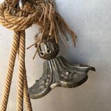 Lustre bronze argenté art nouveau