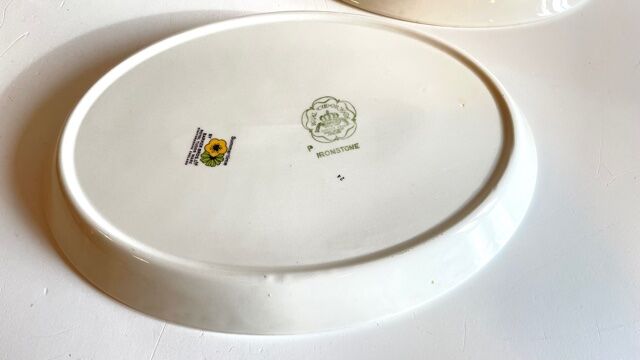 2 Oval Ceramic Dishes English