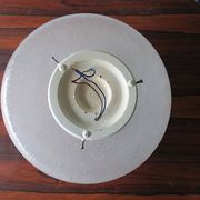 Italian domed ceiling or wall light in frosted Mazzega Murano glass, 1960s